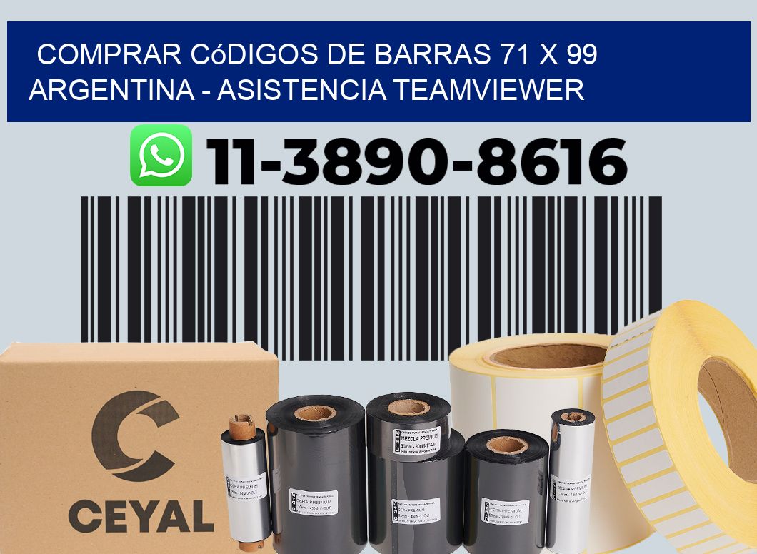 Comprar códigos de barras 71 x 99 argentina - asistencia teamviewer