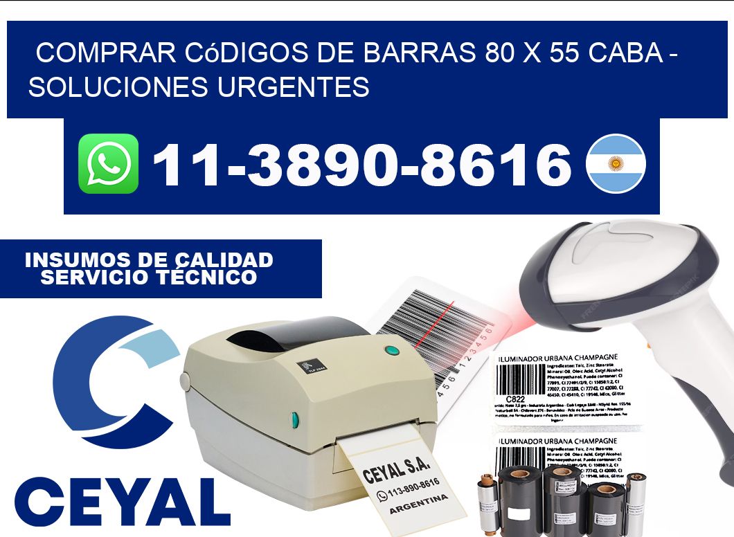 Comprar códigos de barras 80 x 55 CABA - soluciones urgentes