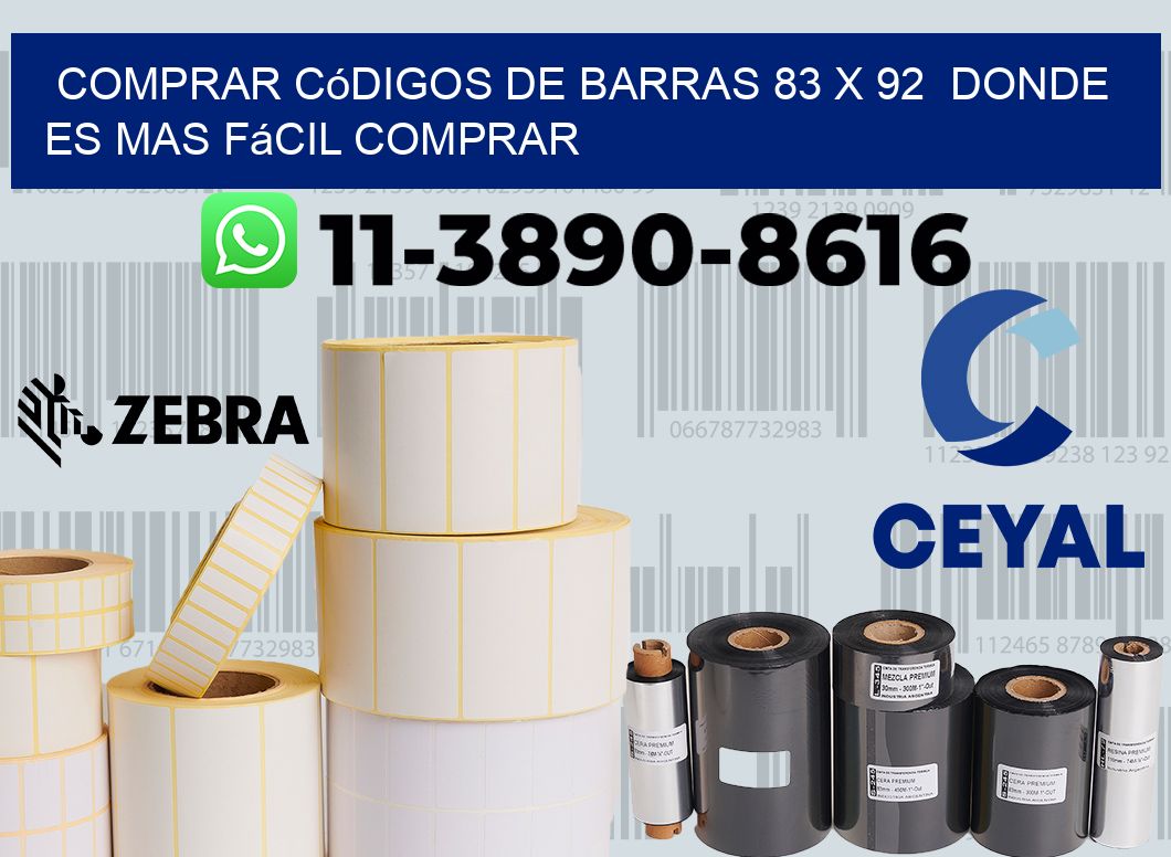 Comprar códigos de barras 83 x 92  Donde es mas fácil comprar
