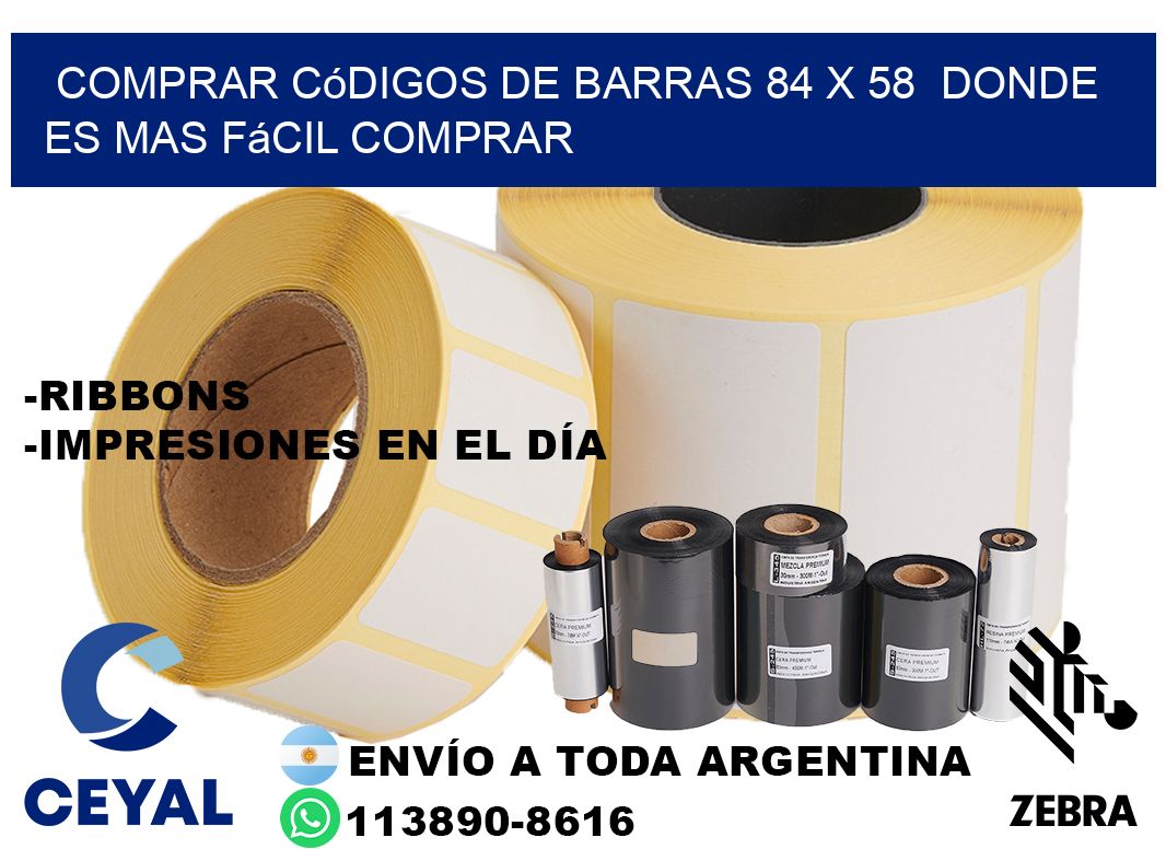 Comprar códigos de barras 84 x 58  Donde es mas fácil comprar