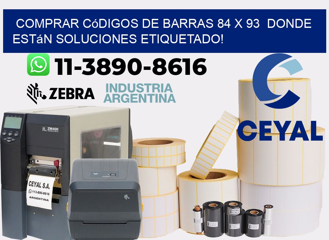 Comprar códigos de barras 84 x 93  donde están soluciones etiquetado!