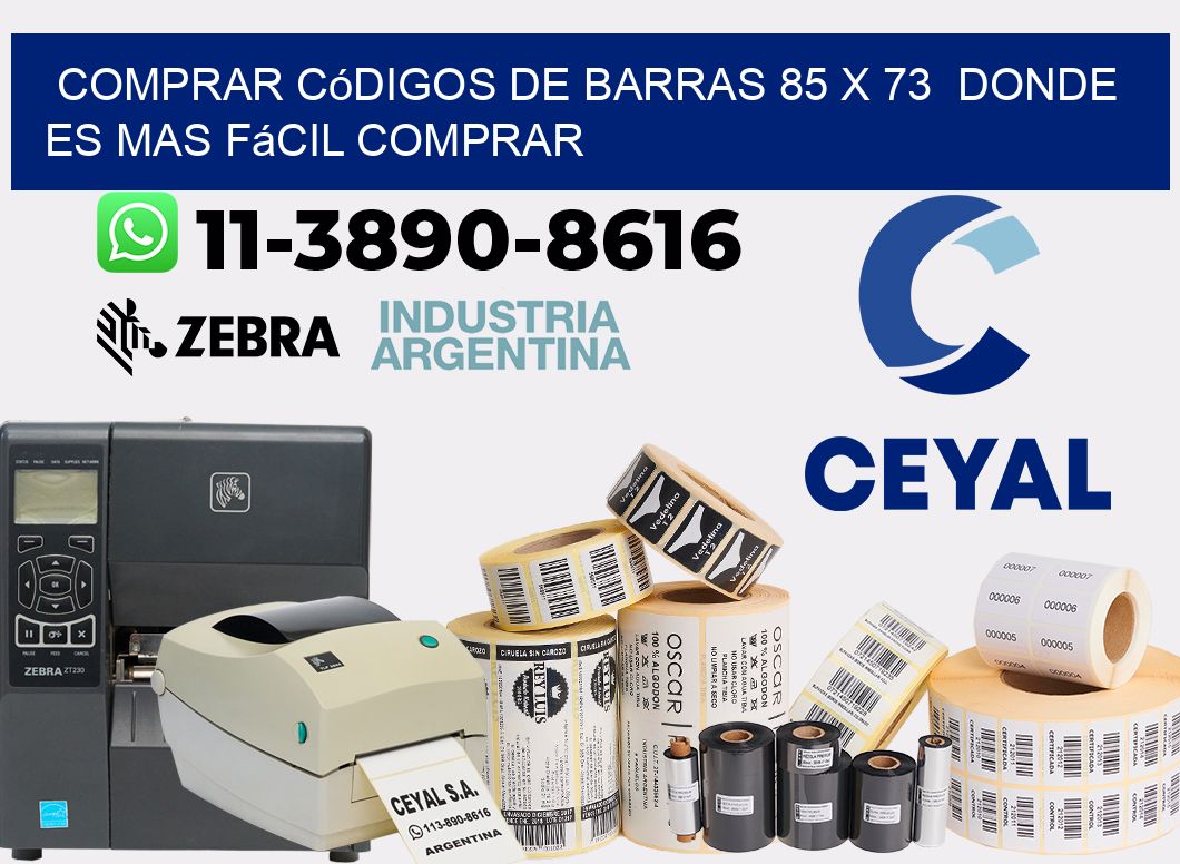 Comprar códigos de barras 85 x 73  Donde es mas fácil comprar