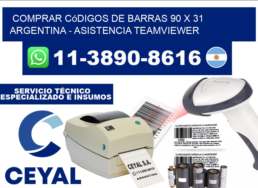 Comprar códigos de barras 90 x 31 argentina - asistencia teamviewer