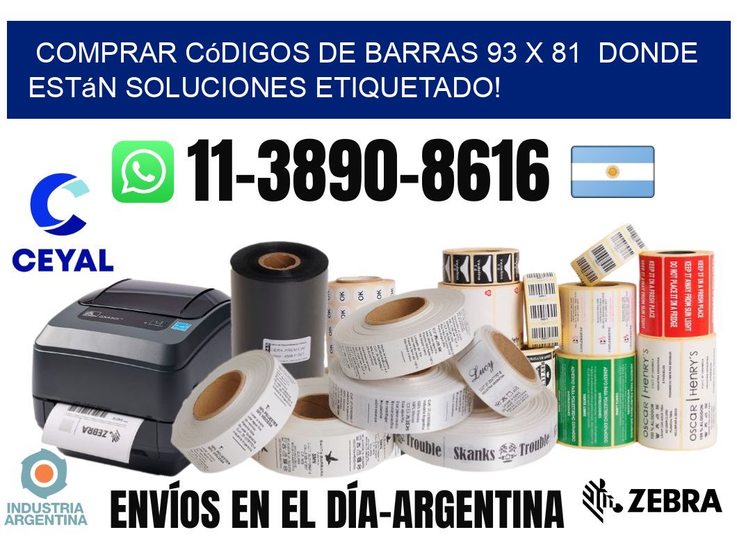 Comprar códigos de barras 93 x 81 donde están soluciones etiquetado!