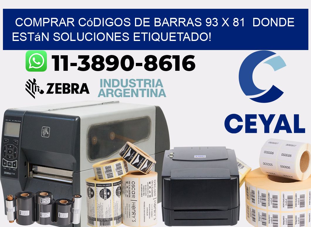 Comprar códigos de barras 93 x 81 donde están soluciones etiquetado!