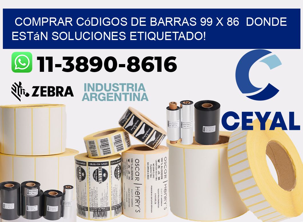 Comprar códigos de barras 99 x 86  donde están soluciones etiquetado!
