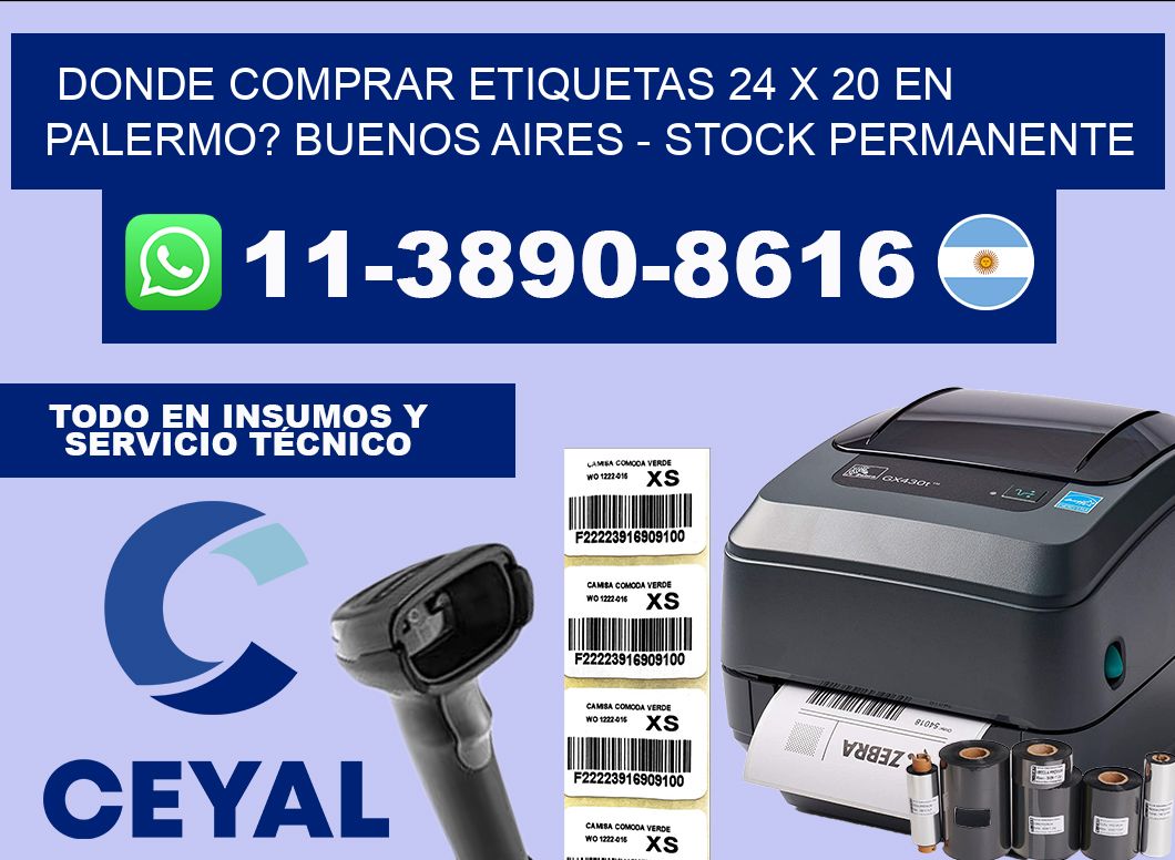 Donde Comprar etiquetas 24 x 20 en PALERMO? Buenos Aires – Stock permanente