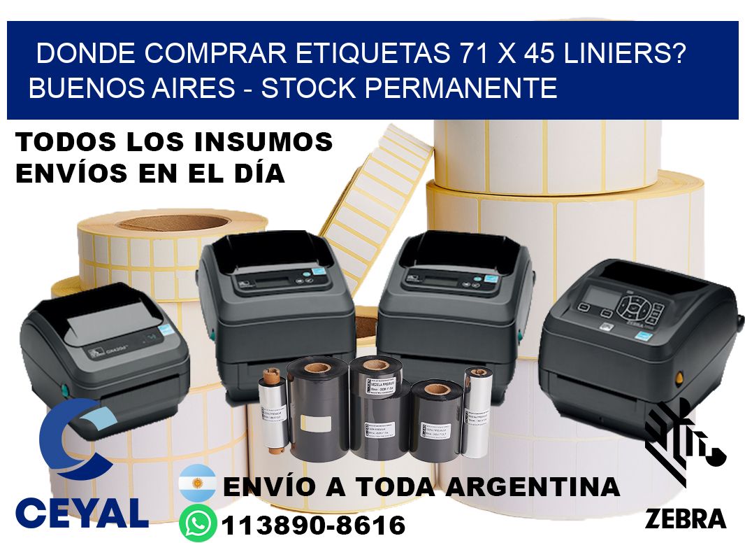 Donde Comprar etiquetas 71 x 45 LINIERS? Buenos Aires - Stock permanente