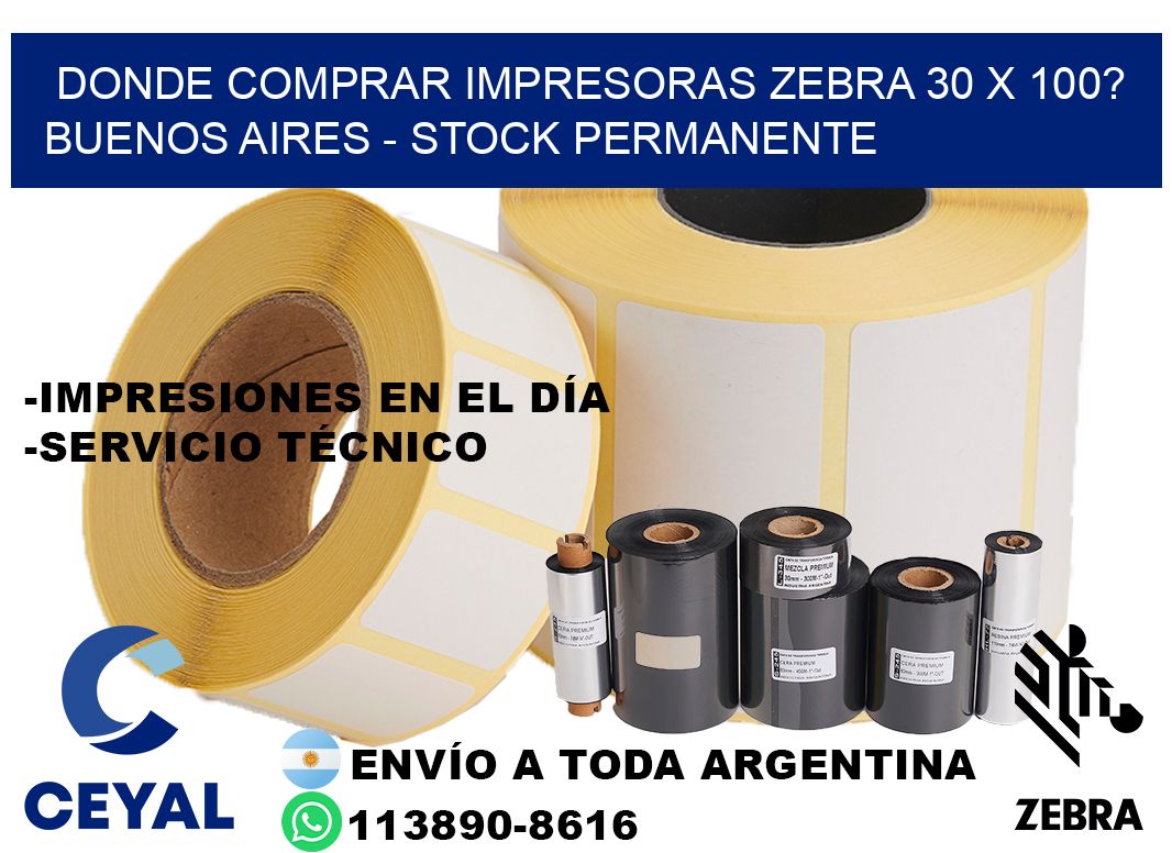 Donde Comprar impresoras zebra 30 x 100? Buenos Aires - Stock permanente