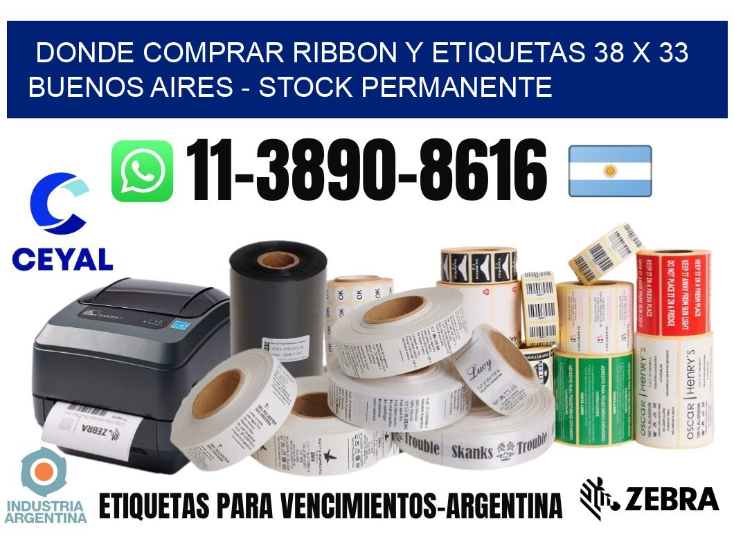 Donde Comprar ribbon y etiquetas 38 x 33 Buenos Aires - Stock permanente