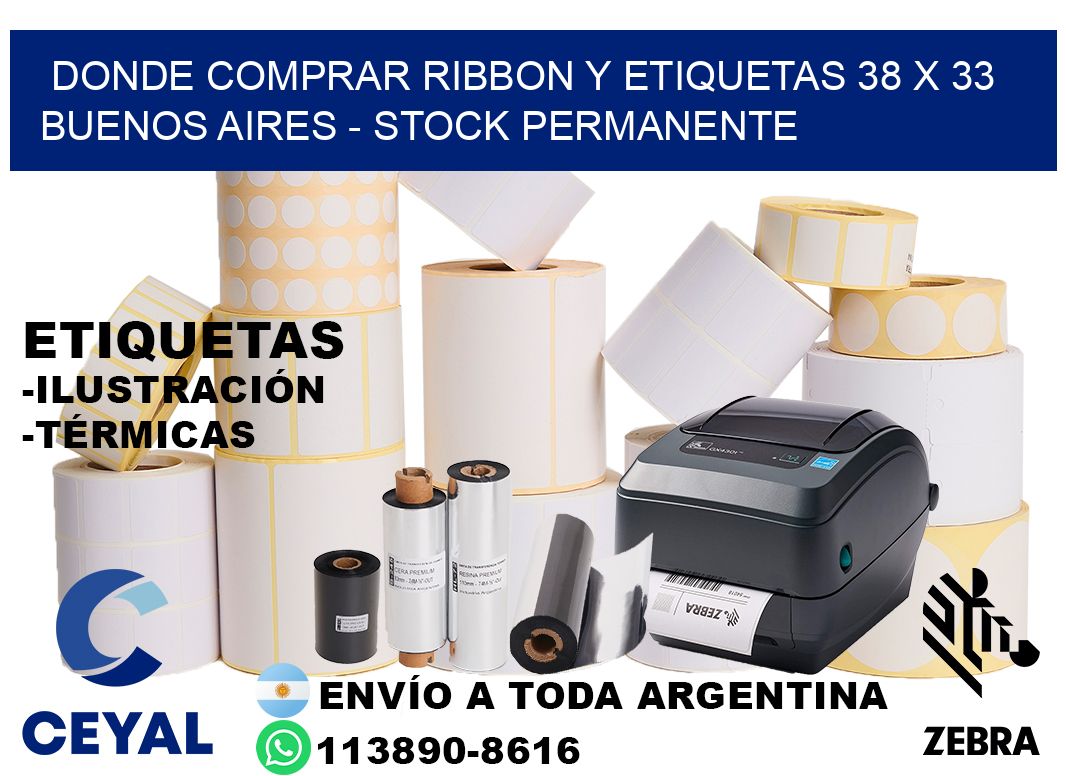 Donde Comprar ribbon y etiquetas 38 x 33 Buenos Aires - Stock permanente