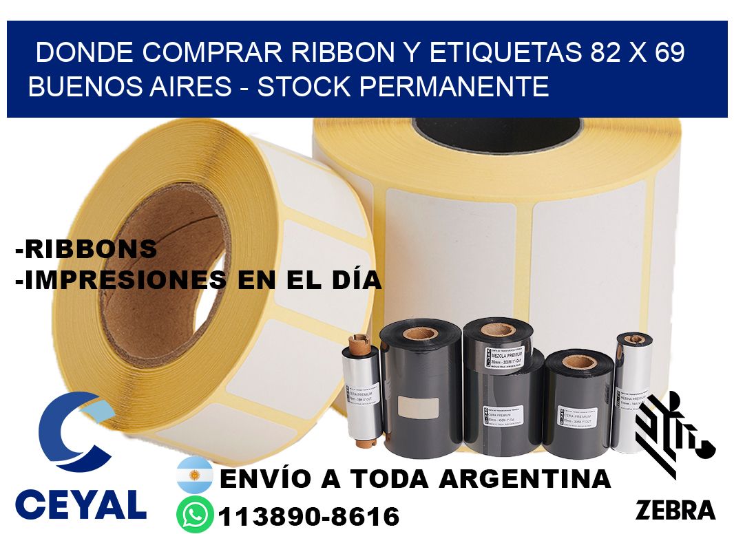 Donde Comprar ribbon y etiquetas 82 x 69 Buenos Aires - Stock permanente