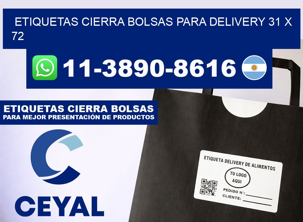ETIQUETAS CIERRA BOLSAS PARA DELIVERY 31 x 72