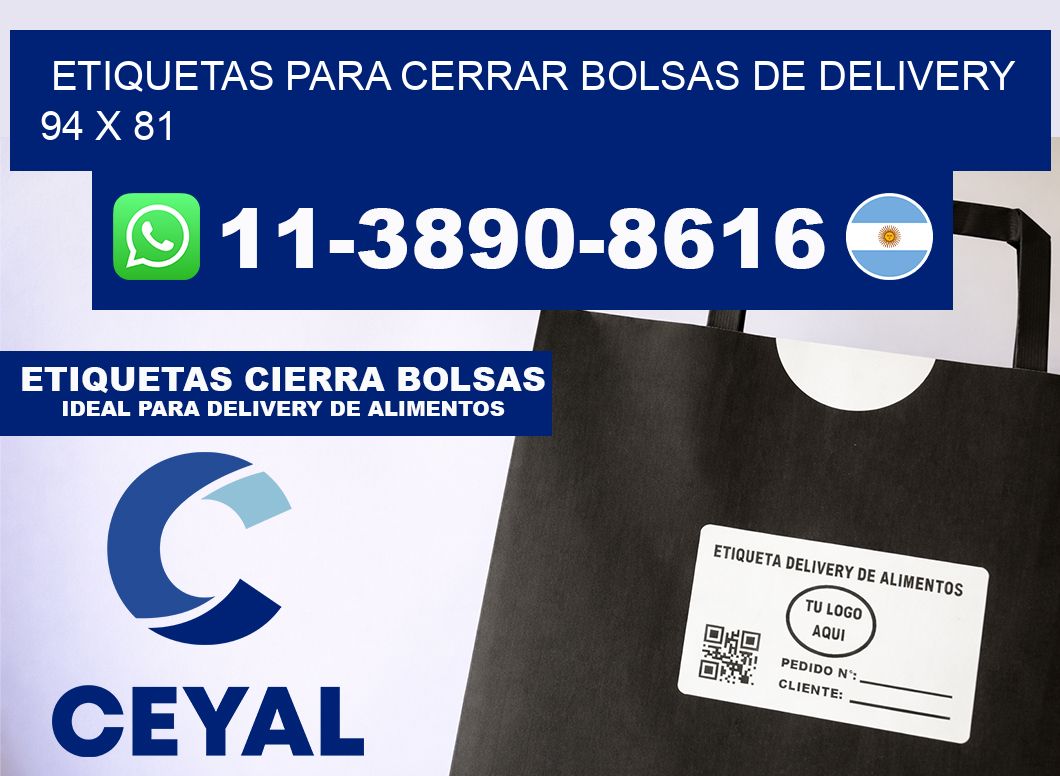 ETIQUETAS PARA CERRAR BOLSAS DE DELIVERY 94 x 81