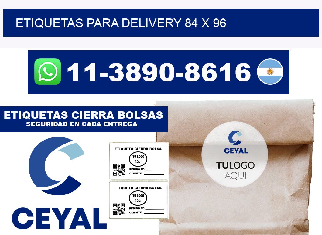 ETIQUETAS PARA DELIVERY 84 x 96