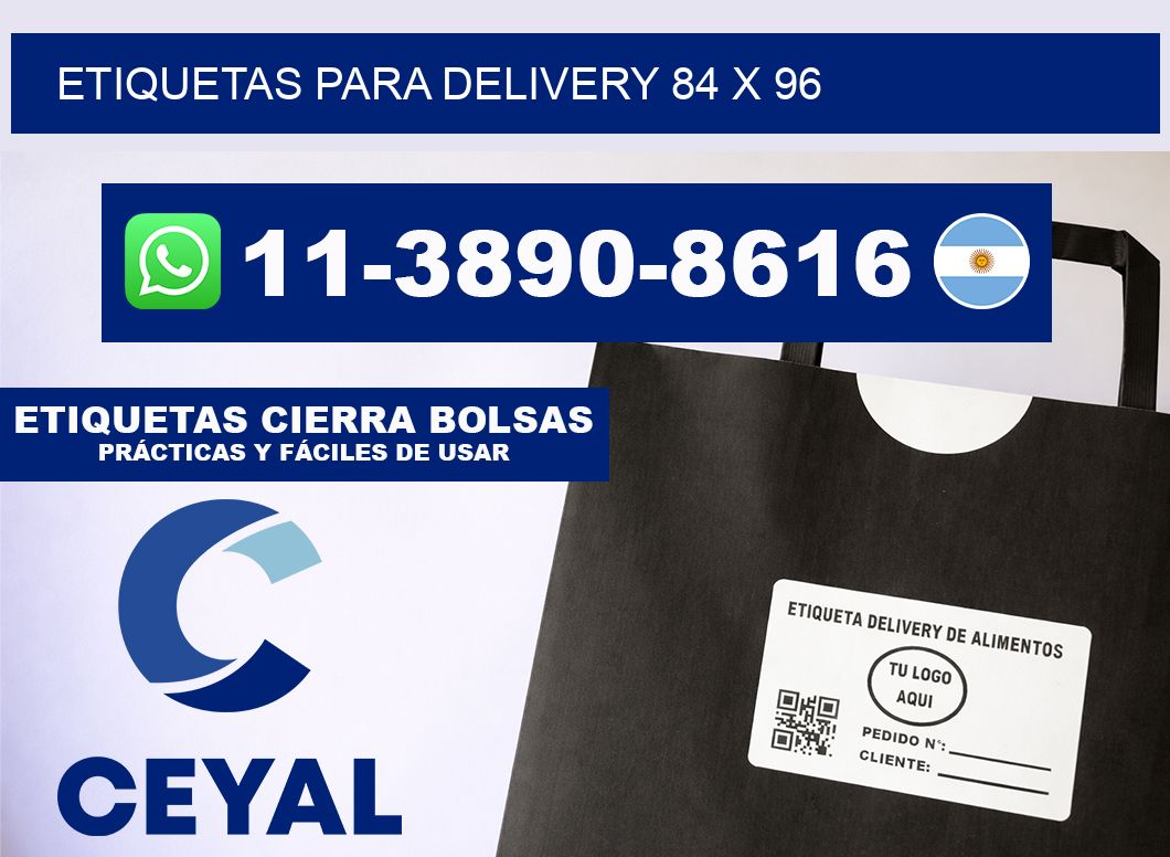 ETIQUETAS PARA DELIVERY 84 x 96