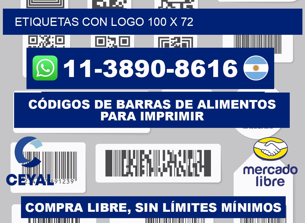 Etiquetas con logo 100 x 72