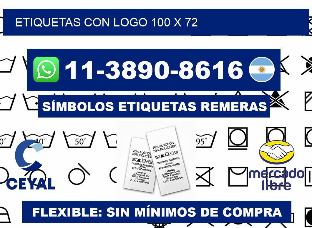 Etiquetas con logo 100 x 72