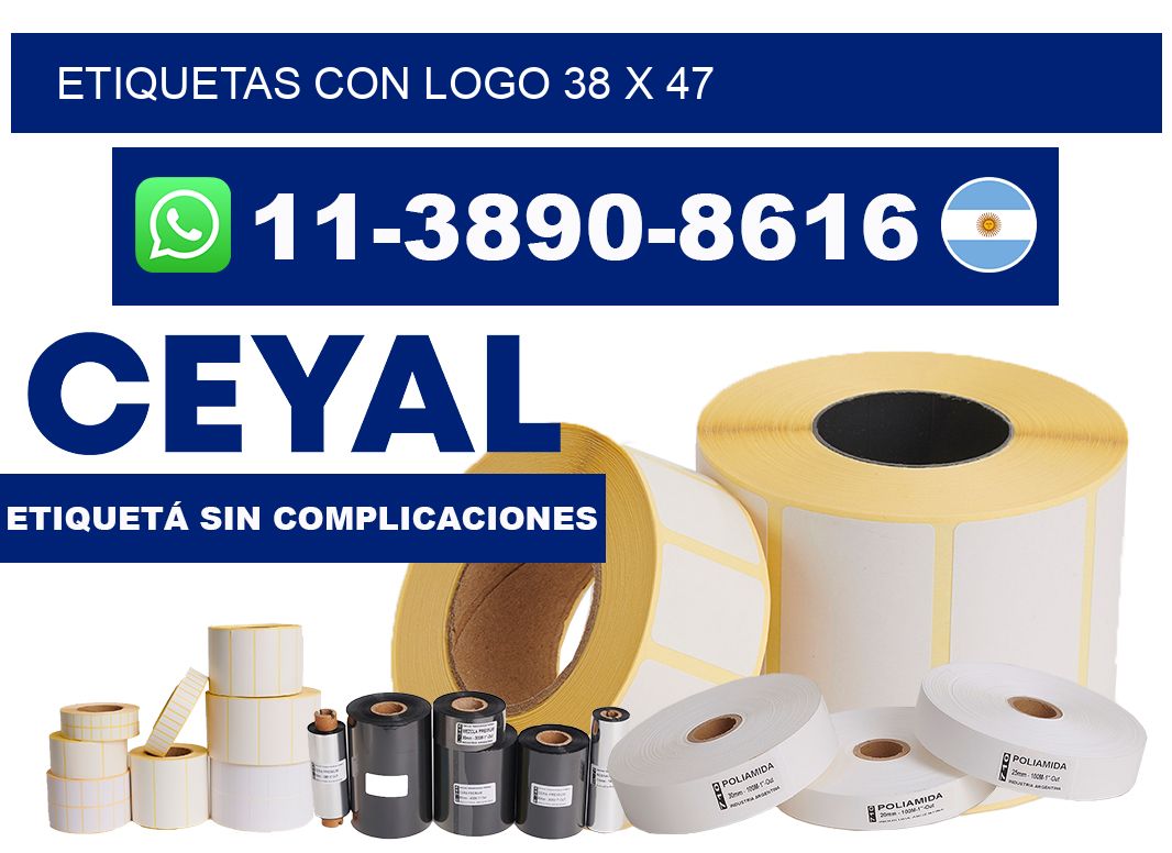 Etiquetas con logo 38 x 47