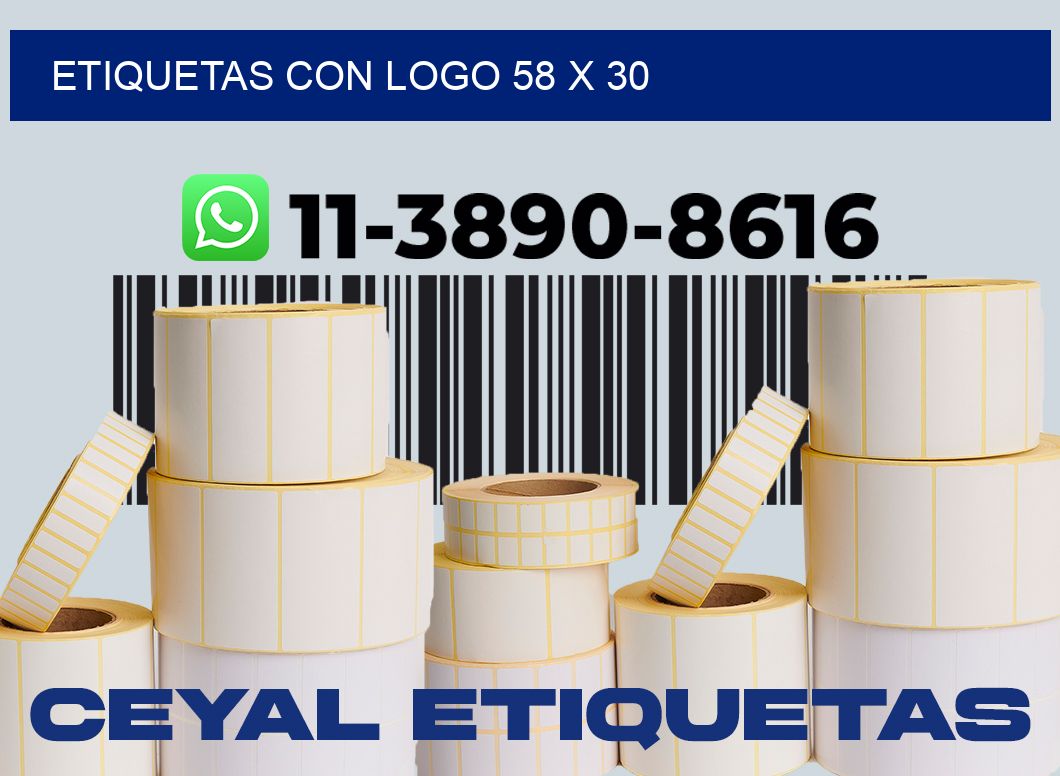 Etiquetas con logo 58 x 30