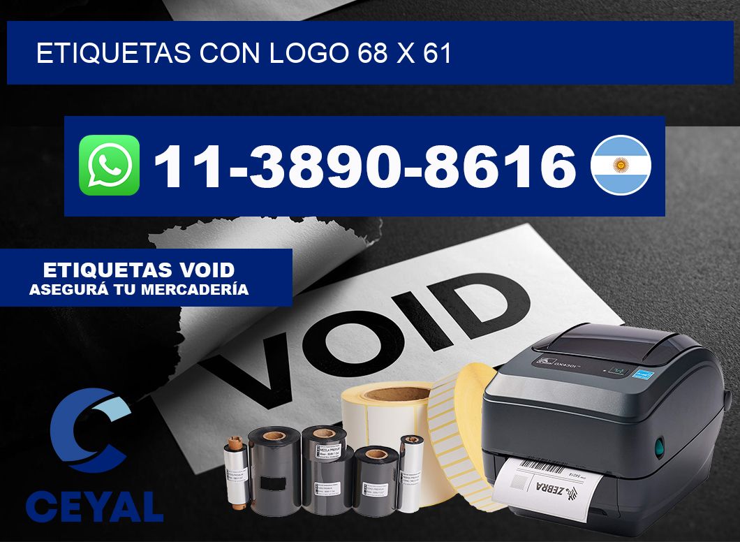Etiquetas con logo 68 x 61