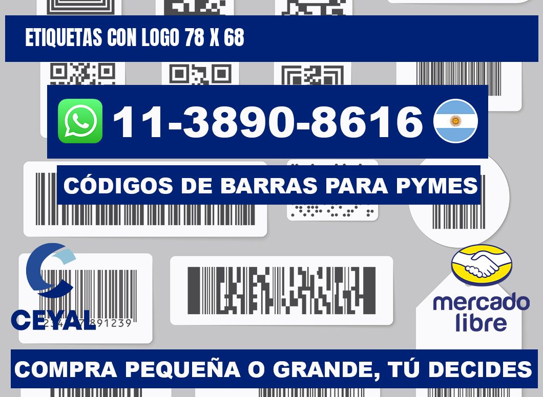 Etiquetas con logo 78 x 68