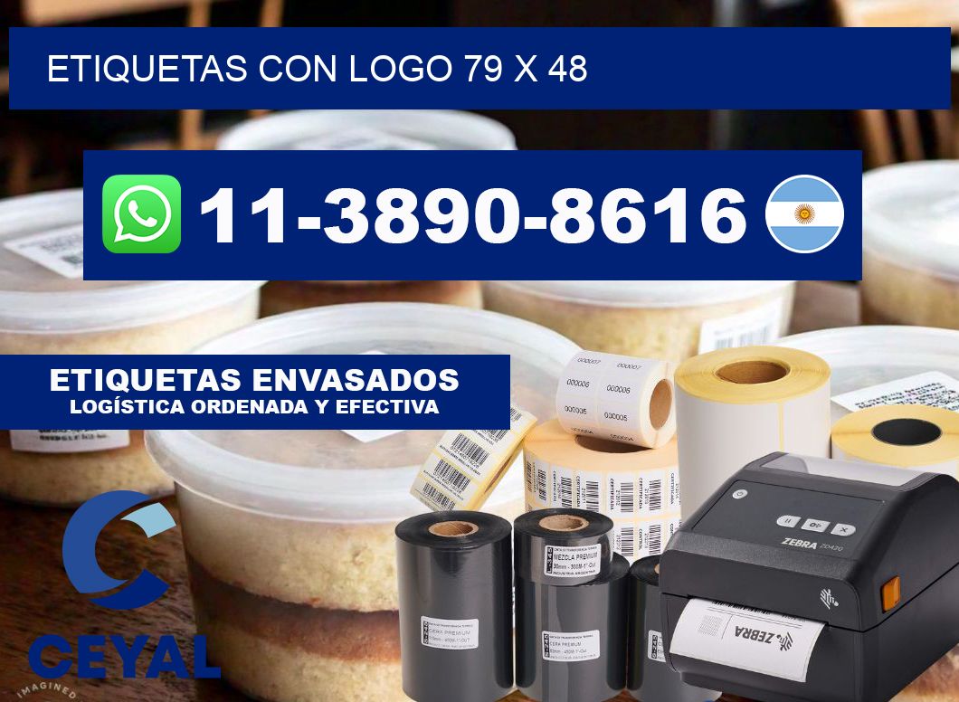 Etiquetas con logo 79 x 48
