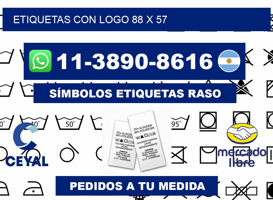 Etiquetas con logo 88 x 57