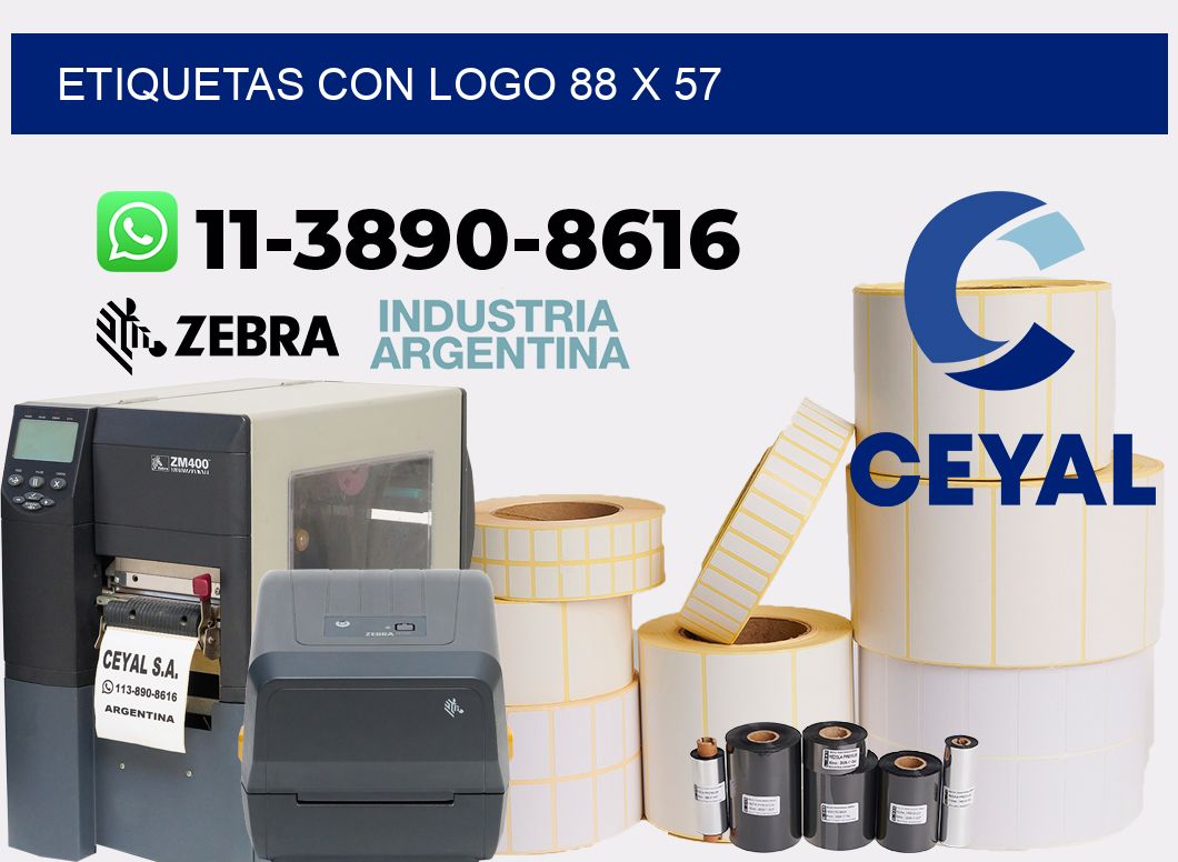 Etiquetas con logo 88 x 57