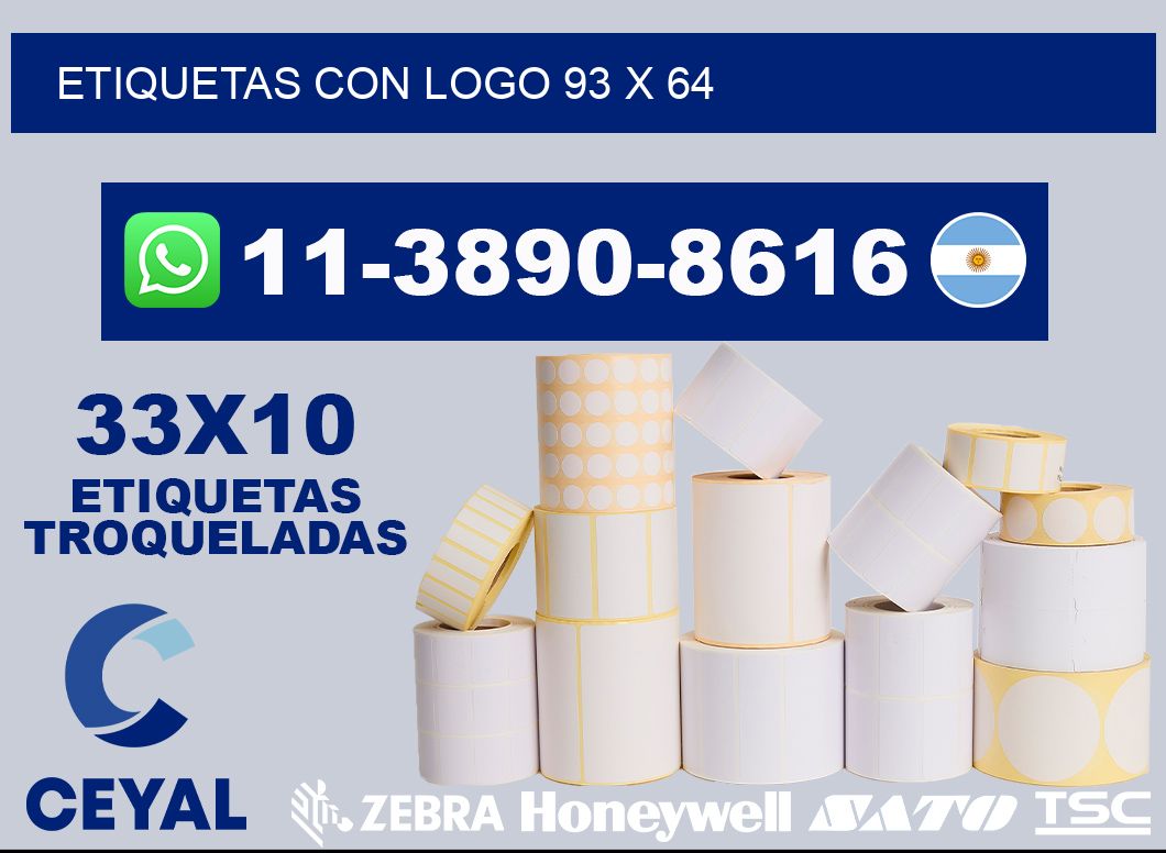 Etiquetas con logo 93 x 64