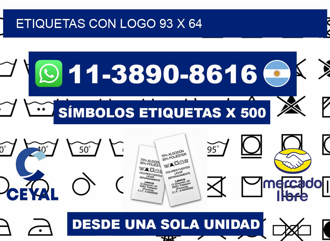 Etiquetas con logo 93 x 64