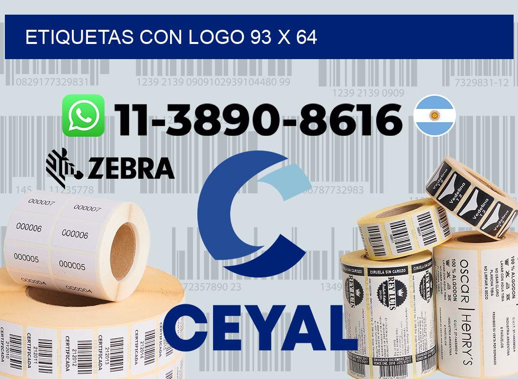 Etiquetas con logo 93 x 64
