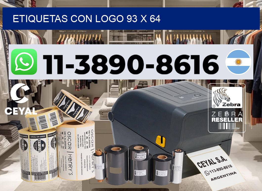 Etiquetas con logo 93 x 64