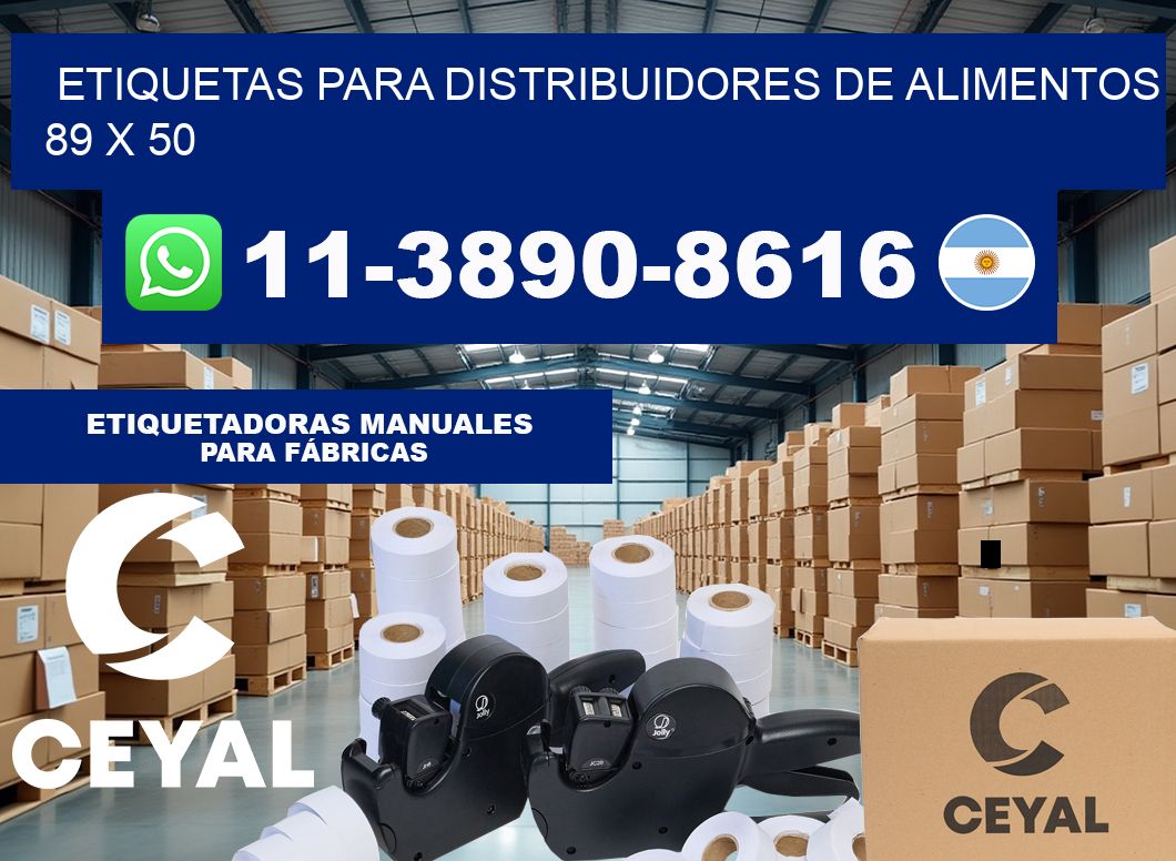 Etiquetas para distribuidores de alimentos 89 x 50