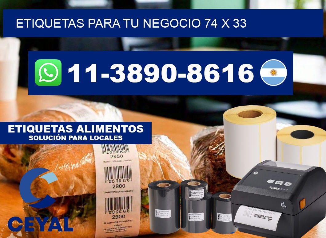 Etiquetas para tu negocio 74 x 33