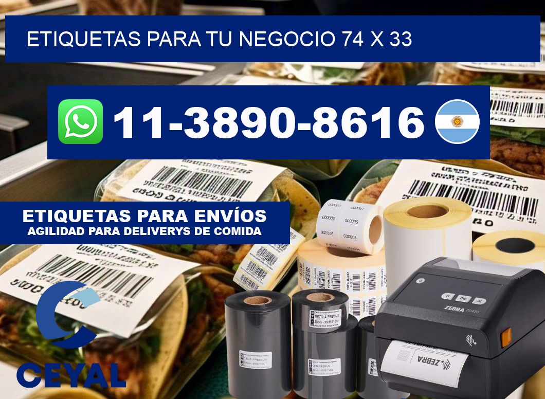 Etiquetas para tu negocio 74 x 33