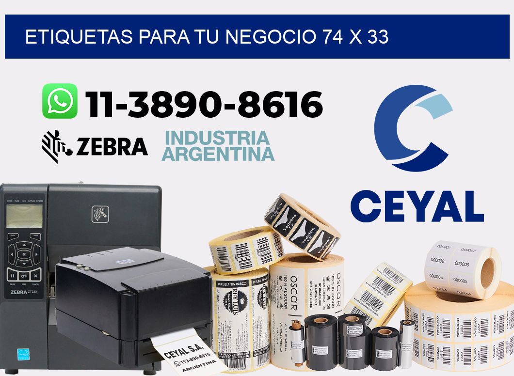 Etiquetas para tu negocio 74 x 33