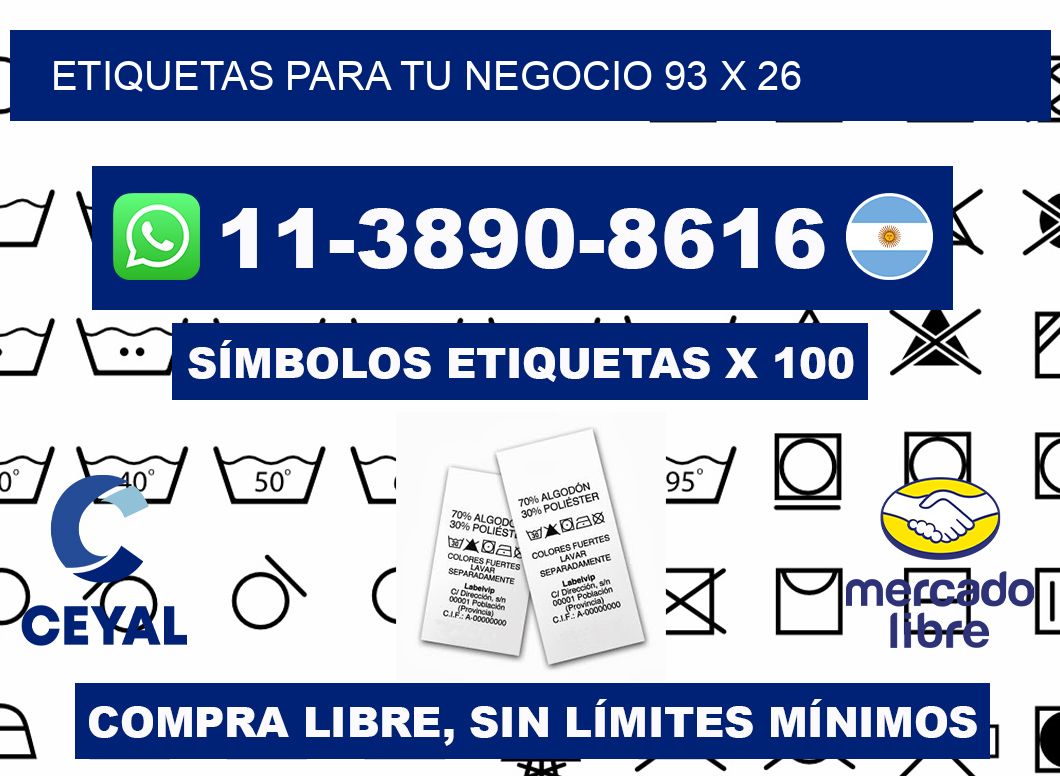 Etiquetas para tu negocio 93 x 26