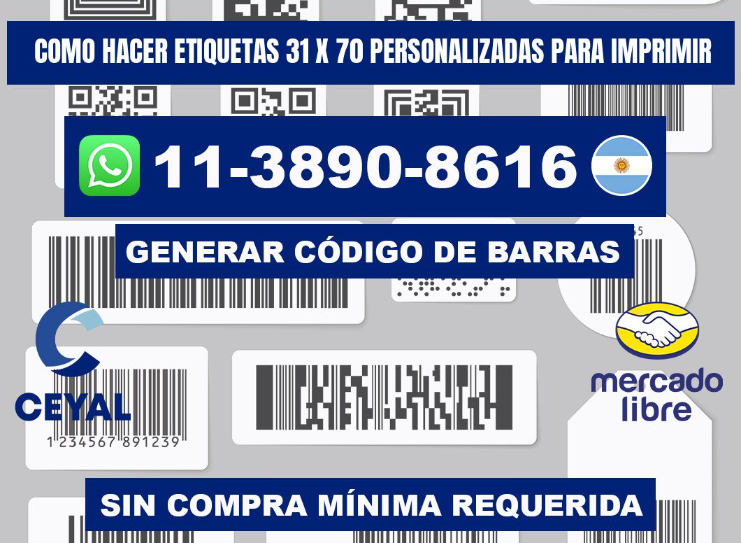 como hacer etiquetas 31 x 70 personalizadas para imprimir