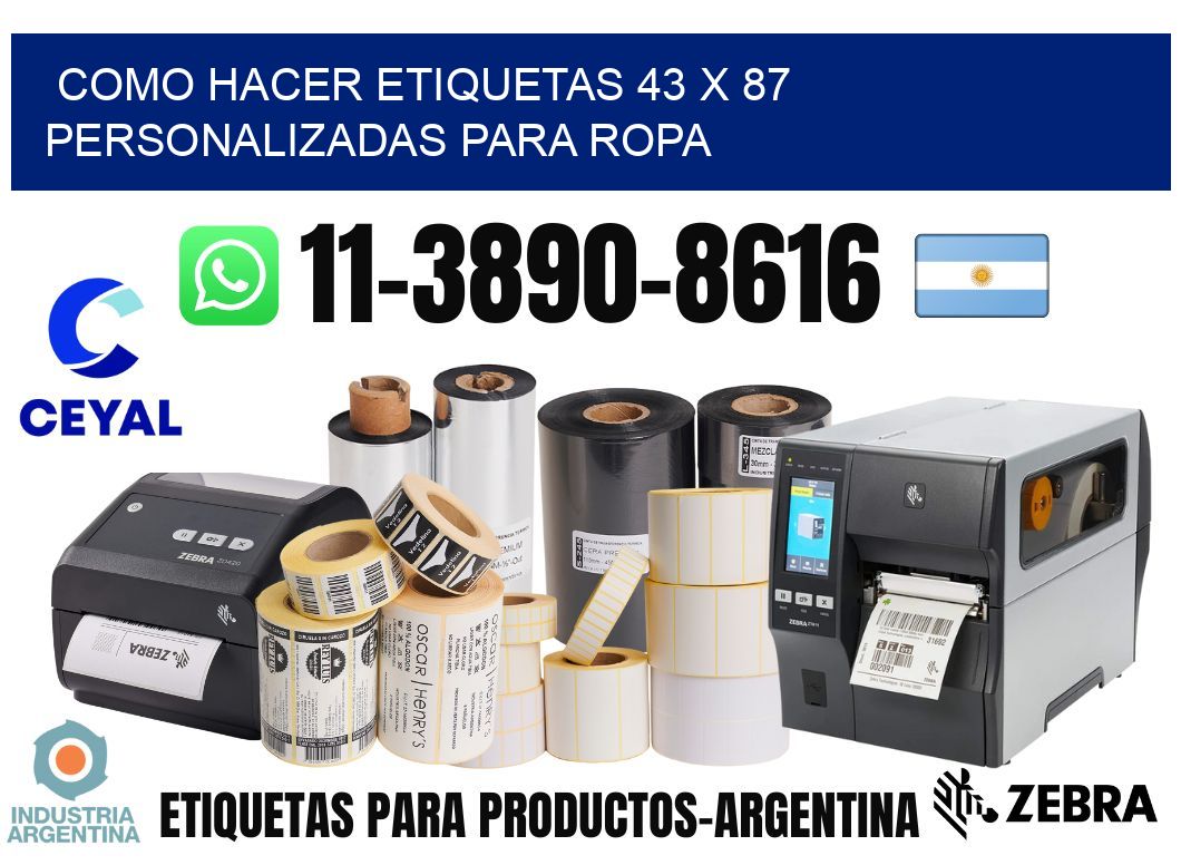 como hacer etiquetas 43 x 87 personalizadas para ropa