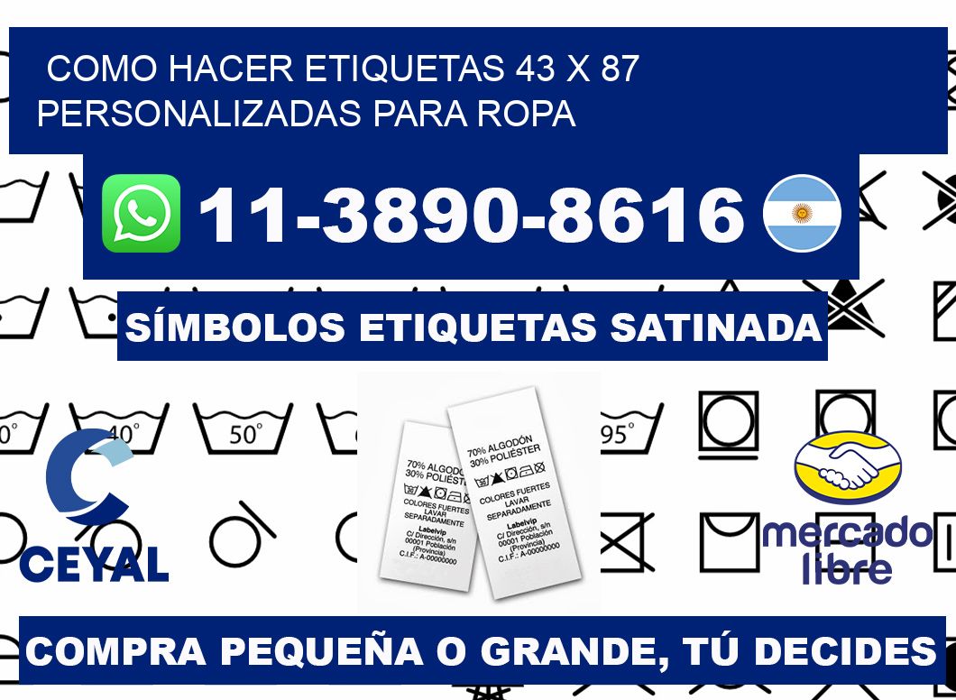 como hacer etiquetas 43 x 87 personalizadas para ropa