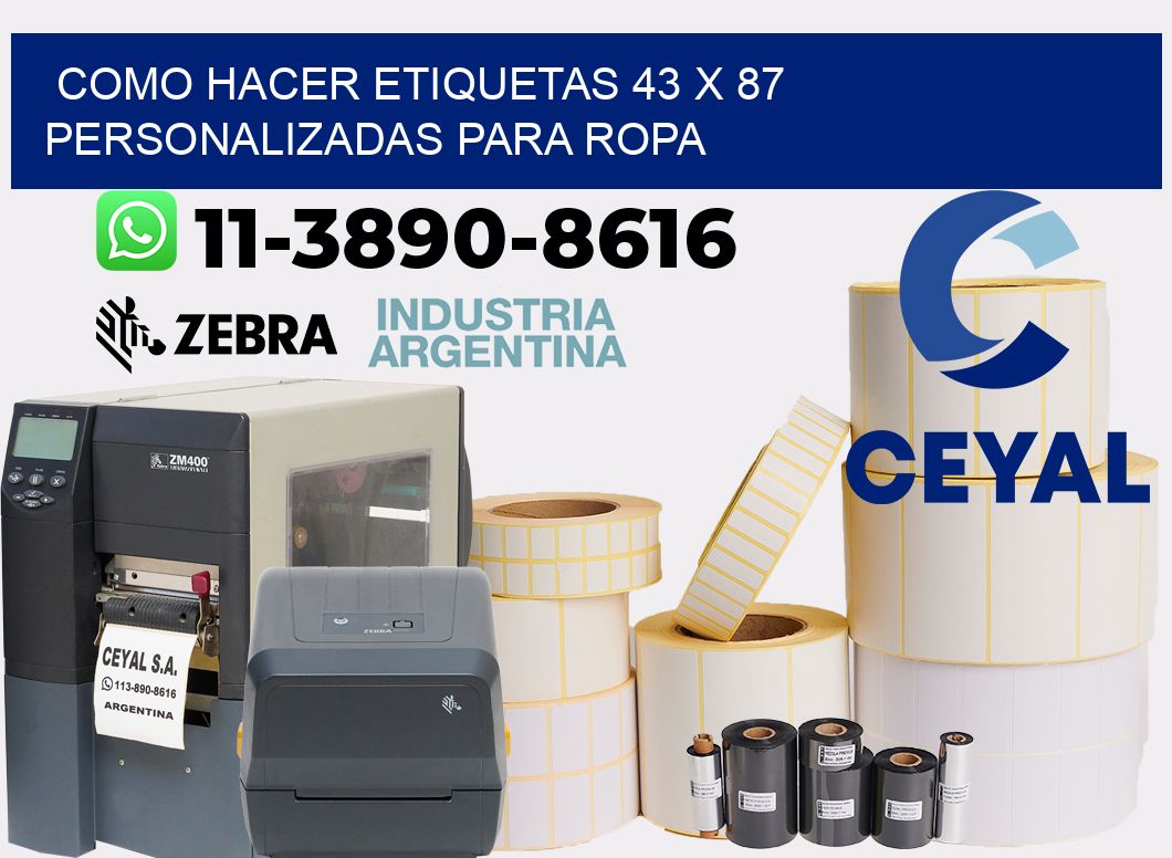 como hacer etiquetas 43 x 87 personalizadas para ropa