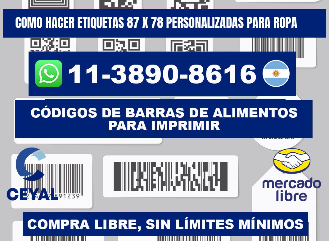 como hacer etiquetas 87 x 78 personalizadas para ropa