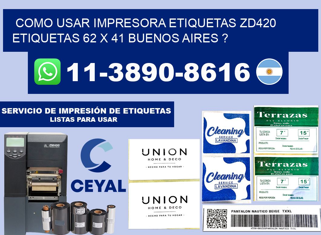 como usar impresora etiquetas zd420 etiquetas 62 x 41 Buenos Aires ?