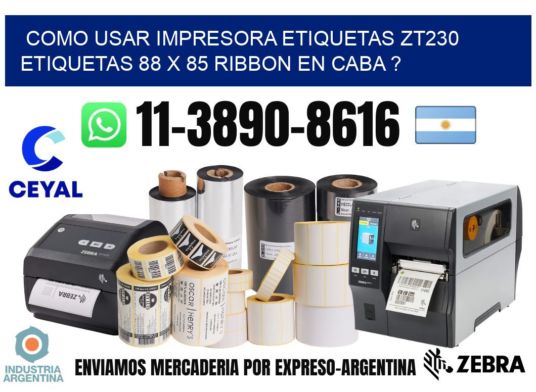 como usar impresora etiquetas zt230 etiquetas 88 x 85 ribbon en CABA ?