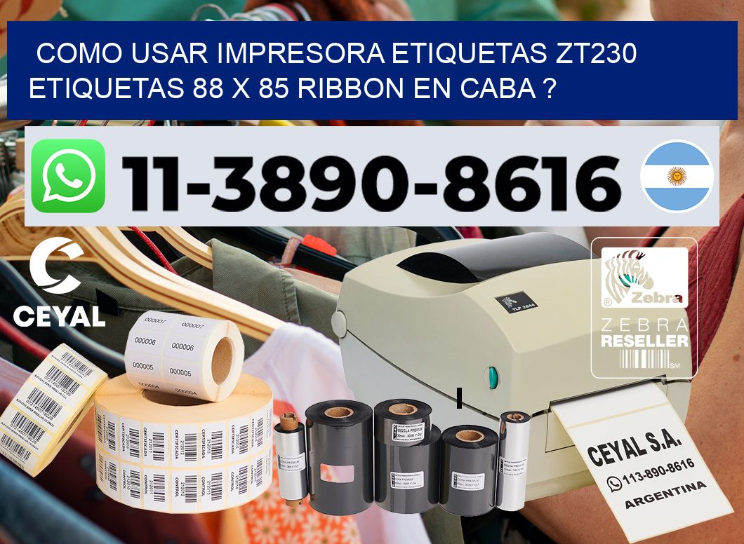 como usar impresora etiquetas zt230 etiquetas 88 x 85 ribbon en CABA ?