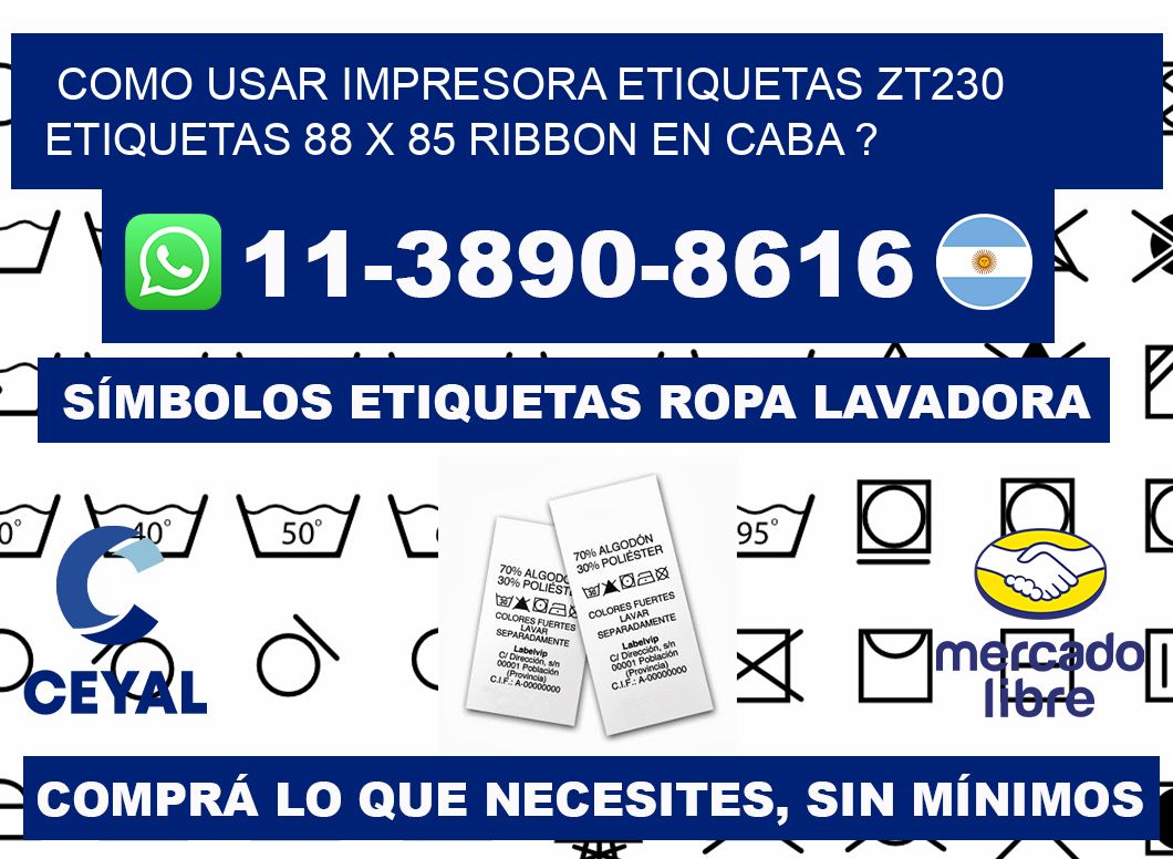 como usar impresora etiquetas zt230 etiquetas 88 x 85 ribbon en CABA ?