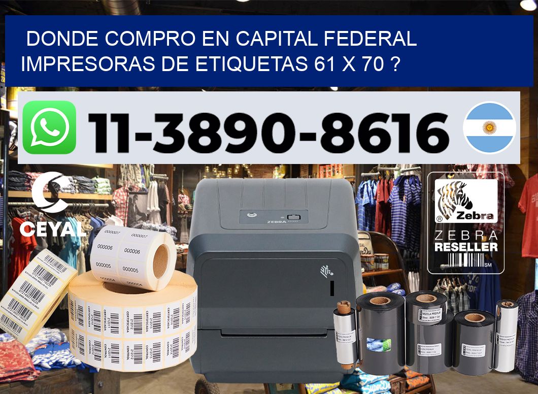donde compro en capital federal impresoras de etiquetas 61 x 70 ?