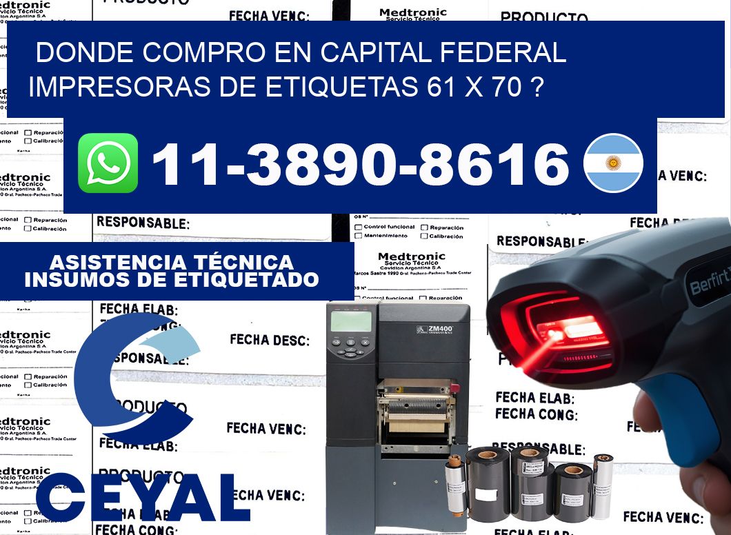 donde compro en capital federal impresoras de etiquetas 61 x 70 ?