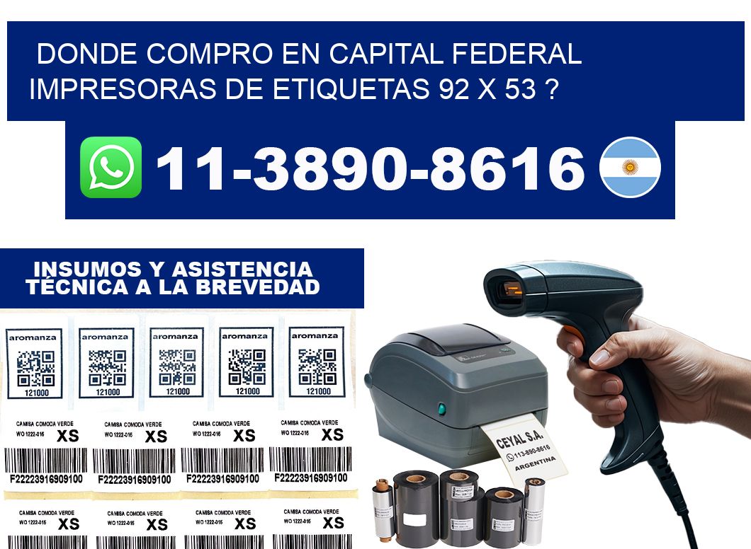 donde compro en capital federal impresoras de etiquetas 92 x 53 ?